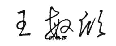 駱恆光王敏欣草書個性簽名怎么寫