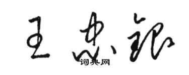 駱恆光王忠銀草書個性簽名怎么寫