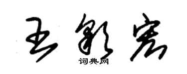 朱錫榮王彩宏草書個性簽名怎么寫