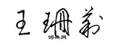 駱恆光王珊莉草書個性簽名怎么寫