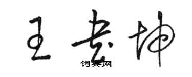 駱恆光王書坤草書個性簽名怎么寫