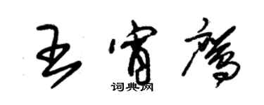 朱錫榮王宵鷹草書個性簽名怎么寫