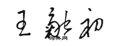 駱恆光王融初草書個性簽名怎么寫