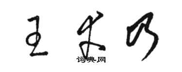 駱恆光王幸乃草書個性簽名怎么寫