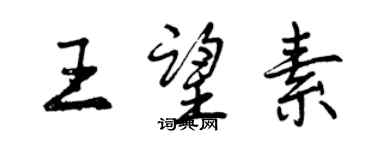 曾慶福王望素行書個性簽名怎么寫