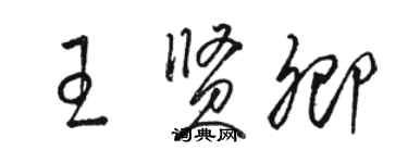 駱恆光王賢卿草書個性簽名怎么寫