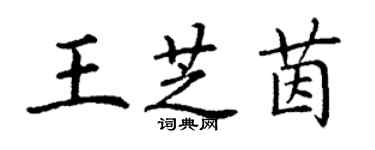 丁謙王芝茵楷書個性簽名怎么寫