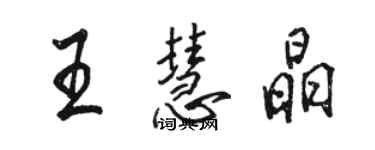 駱恆光王慧晶行書個性簽名怎么寫