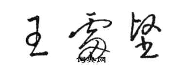 駱恆光王雷堅草書個性簽名怎么寫