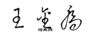 駱恆光王金喬草書個性簽名怎么寫