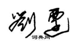 朱錫榮劉遷草書個性簽名怎么寫