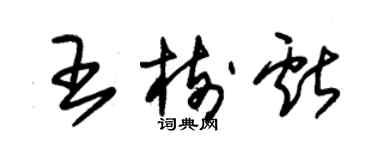 朱錫榮王樹獻草書個性簽名怎么寫