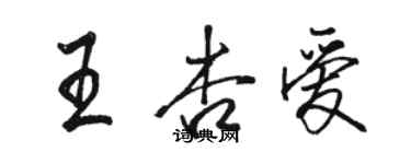 駱恆光王杏愛行書個性簽名怎么寫