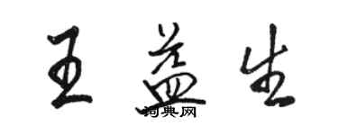 駱恆光王益生行書個性簽名怎么寫