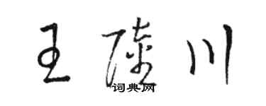 駱恆光王陸川草書個性簽名怎么寫