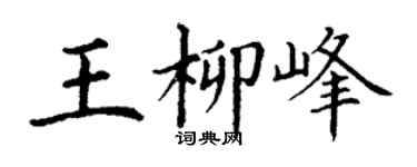 丁謙王柳峰楷書個性簽名怎么寫