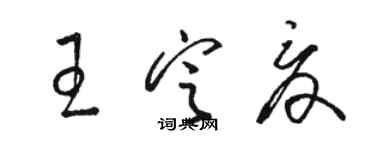 駱恆光王定夏草書個性簽名怎么寫