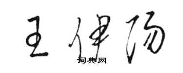 駱恆光王伊陽草書個性簽名怎么寫