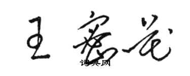 駱恆光王密花草書個性簽名怎么寫