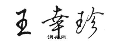 駱恆光王幸珍行書個性簽名怎么寫