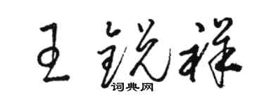 駱恆光王銳祥草書個性簽名怎么寫