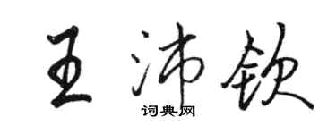 駱恆光王沛欽行書個性簽名怎么寫