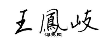 王正良王鳳岐行書個性簽名怎么寫