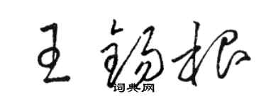 駱恆光王錫根草書個性簽名怎么寫