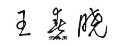 駱恆光王春曉草書個性簽名怎么寫