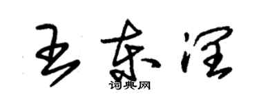 朱錫榮王東潤草書個性簽名怎么寫