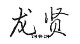 駱恆光龍賢行書個性簽名怎么寫