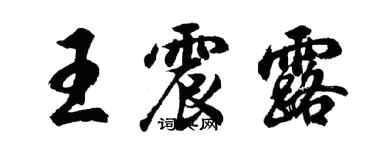 胡問遂王震露行書個性簽名怎么寫
