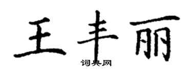 丁謙王豐麗楷書個性簽名怎么寫