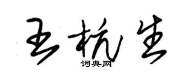 朱錫榮王杭生草書個性簽名怎么寫