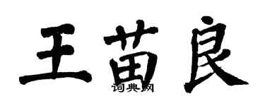 翁闓運王苗良楷書個性簽名怎么寫