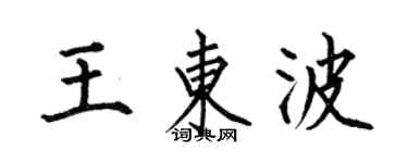 何伯昌王東波楷書個性簽名怎么寫