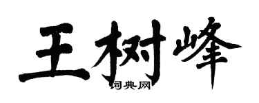 翁闓運王樹峰楷書個性簽名怎么寫