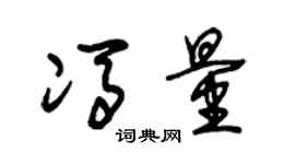 朱錫榮馮量草書個性簽名怎么寫