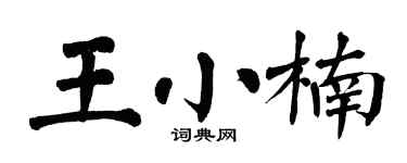 翁闓運王小楠楷書個性簽名怎么寫