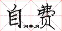 駱恆光自費楷書怎么寫