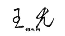 駱恆光王尤草書個性簽名怎么寫