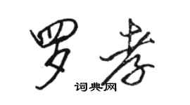 駱恆光羅孝行書個性簽名怎么寫