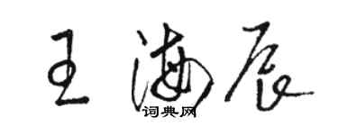 駱恆光王海辰草書個性簽名怎么寫