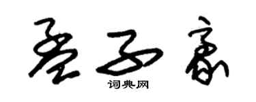 朱錫榮孟子豪草書個性簽名怎么寫