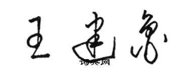 駱恆光王建魯草書個性簽名怎么寫