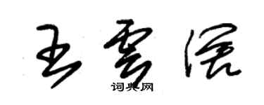 朱錫榮王雲闊草書個性簽名怎么寫