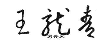 駱恆光王龍青草書個性簽名怎么寫