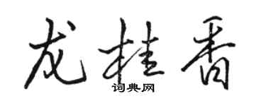 駱恆光龍桂香行書個性簽名怎么寫