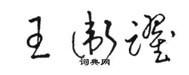 駱恆光王衛躍草書個性簽名怎么寫