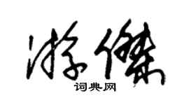 朱錫榮游傑草書個性簽名怎么寫